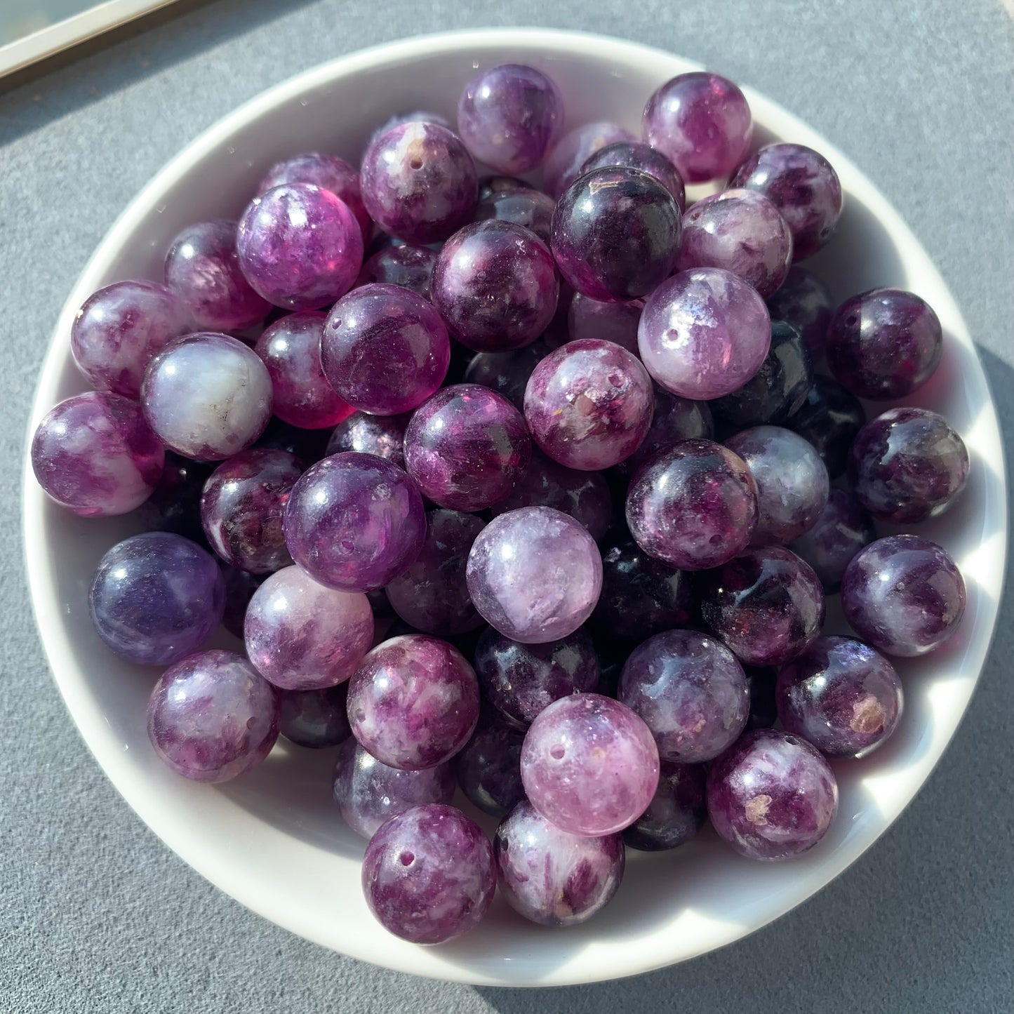 Purple Emerald Quartz bead 45pcs _12mm/1bowl -3spoon(VIP105)