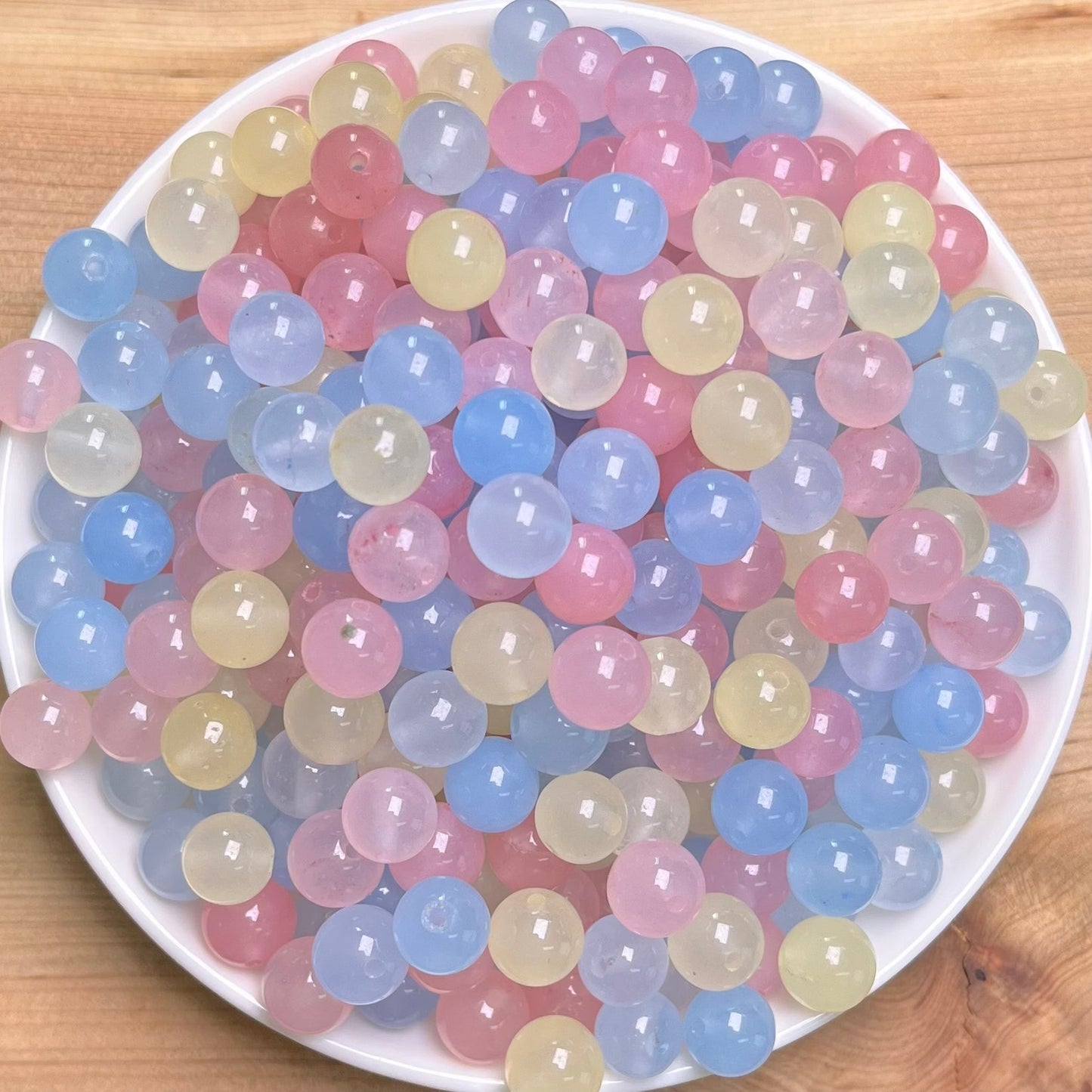 Morgan Chalcedony(DYED) BUY 1 GET 1 FREE bead 132pcs_ 8mm 1 bowl(BOGO19)