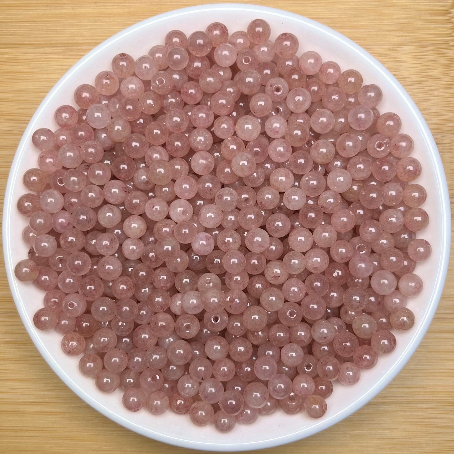 Strawberry Quartz bead 240pcs 5mm/ 1 bowl- (NAT42)