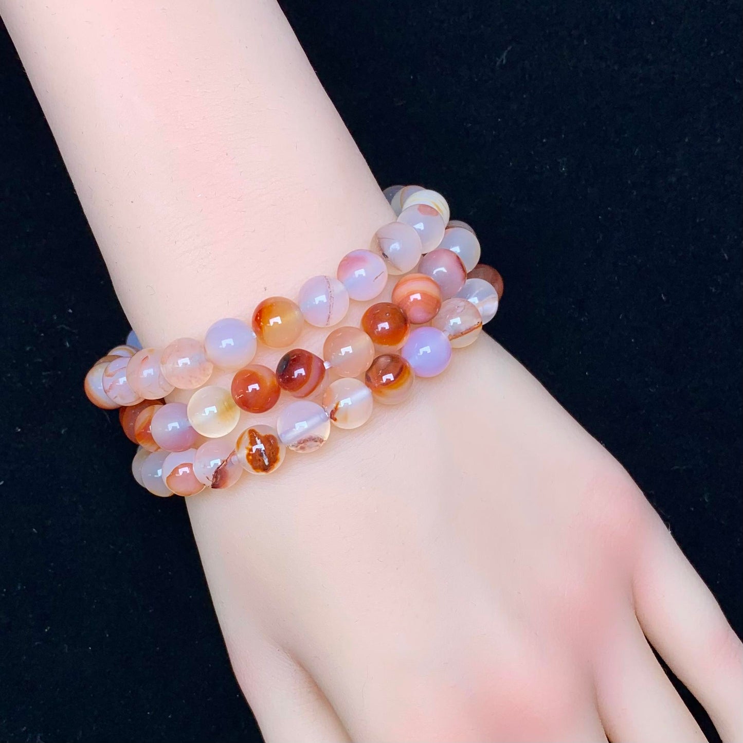 Red Flower Agate bracelet 8mm 1pc (SL139)