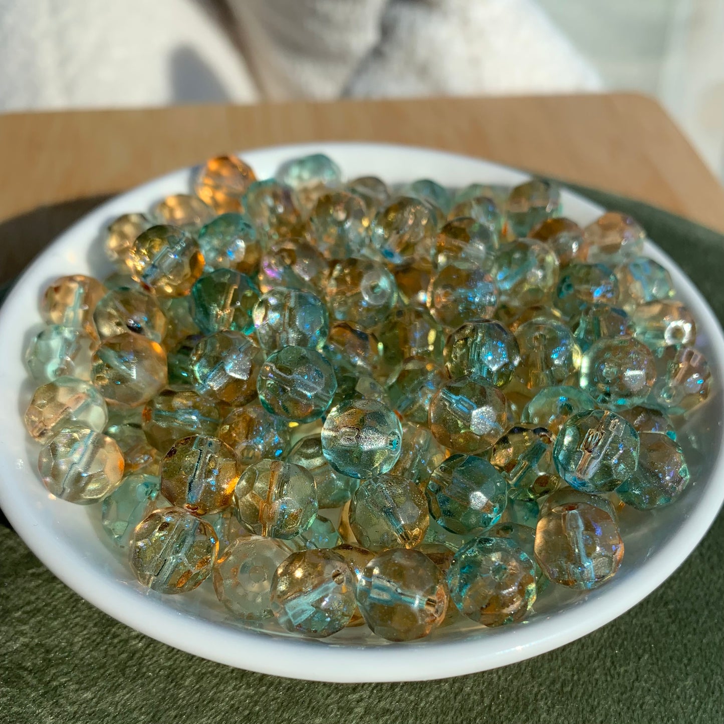 Aura Glass Vitality Party (man-made)9mm BOGO 120pcs/bowl——BUY 1 GET 1 FREE bead (BOGO109)