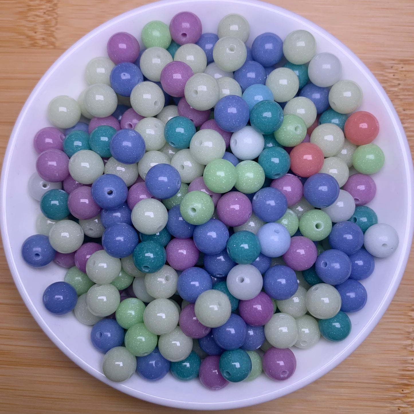 Luminous Jade (man-made) BUY 1 GET 1 FREE crystal bead 132pcs_ 1 bowl 8mm(BOGO88)