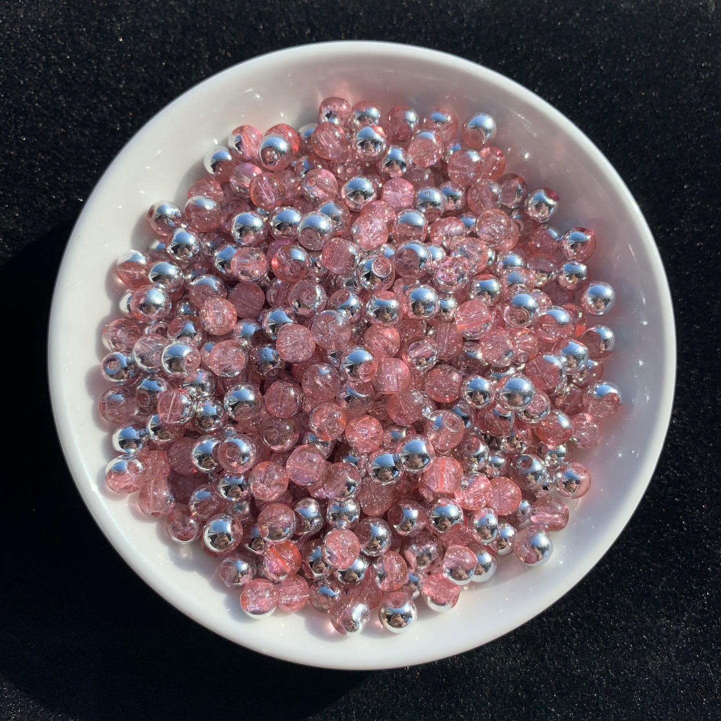 Glass Pink Comet Melody 6mm BOGO 168pcs/bow——BUY 1 GET 1 FREE bead (BOGO113)