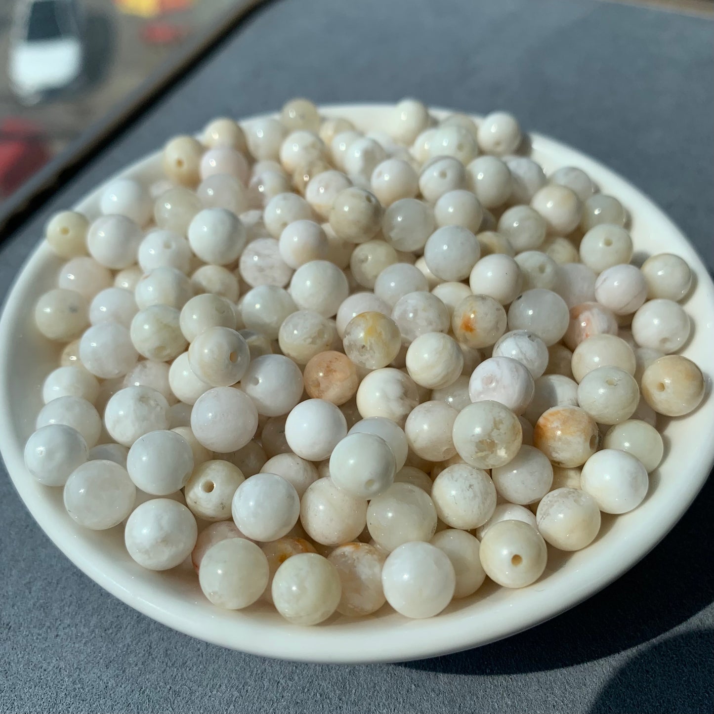 Snowflake Garden Quartz bead 145pcs 7mm/ 1 bowl- (NAT39)