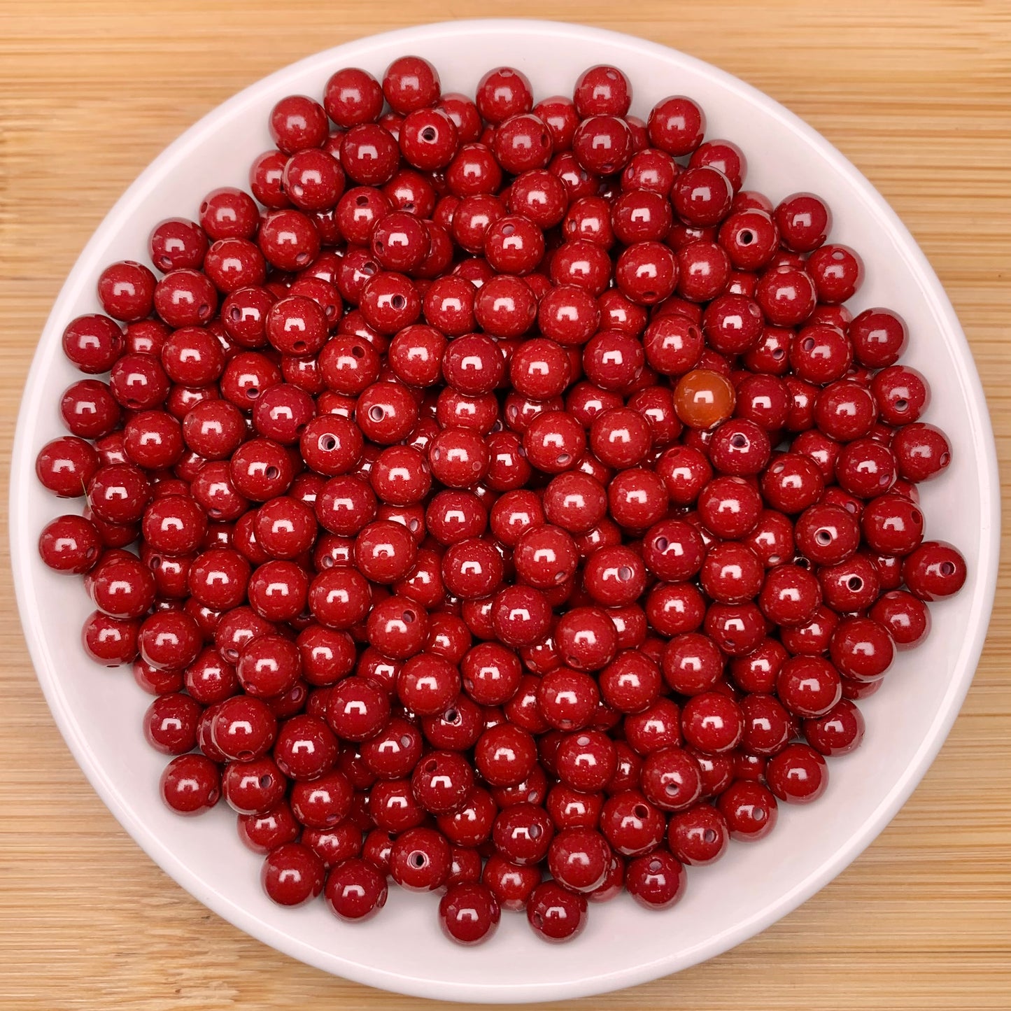 Zinnober KAUFE 1 ERHALTE 1 GRATIS Perle 168 Stk._ 6mm 1 Schale (BOGO36)