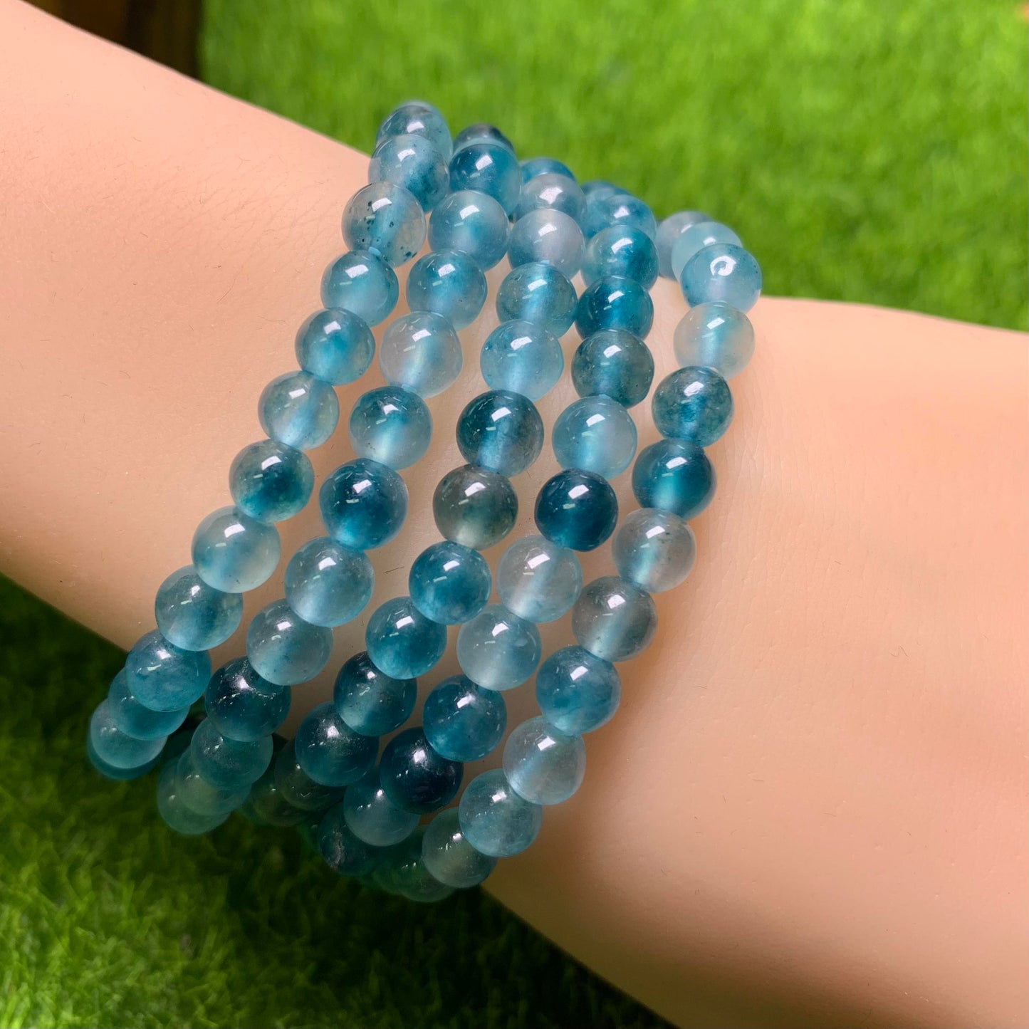 Devil Blue Chalcedony(DYED)bracelet 6mm 1pc(SL20)