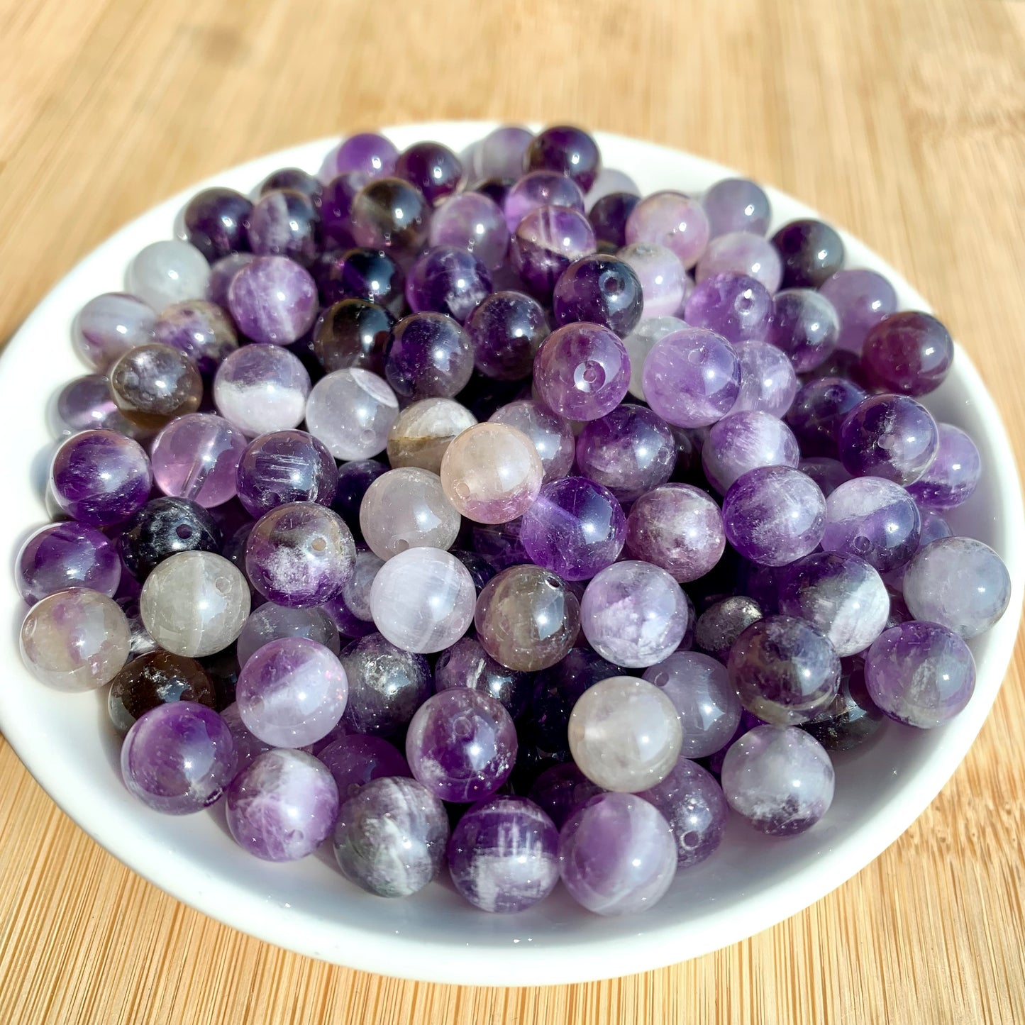 Auralite bead 132pcs 8mm/ 1 bow(NAT40)