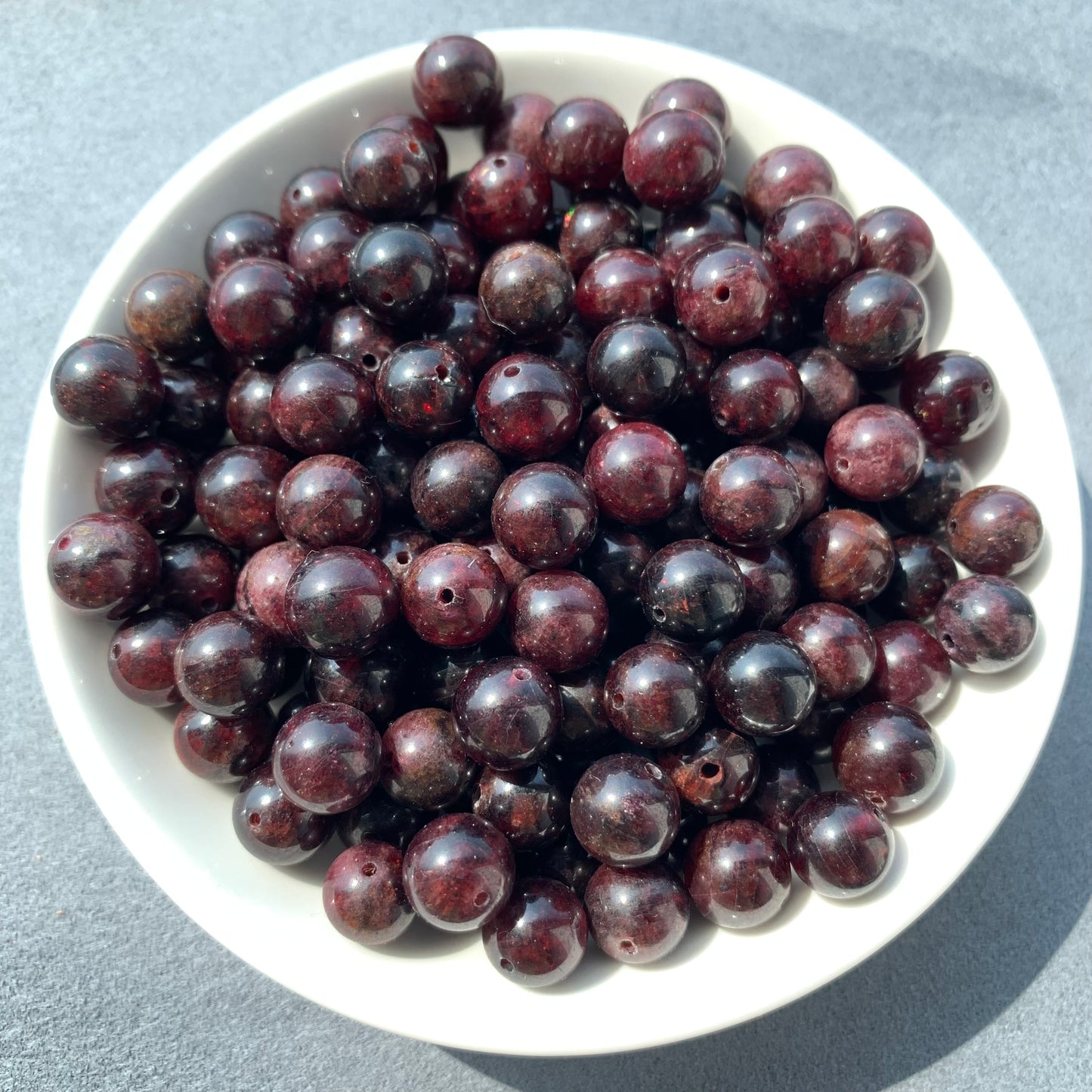 Starlight Garnet bead 124pcs 9mm/ 1 bowl- (NAT43)