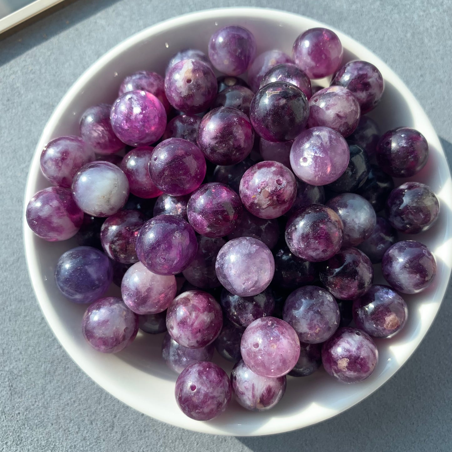 (HQ)Purple Emerald Quartz bead 57pcs_ 10mm/3spoon (VIP92)