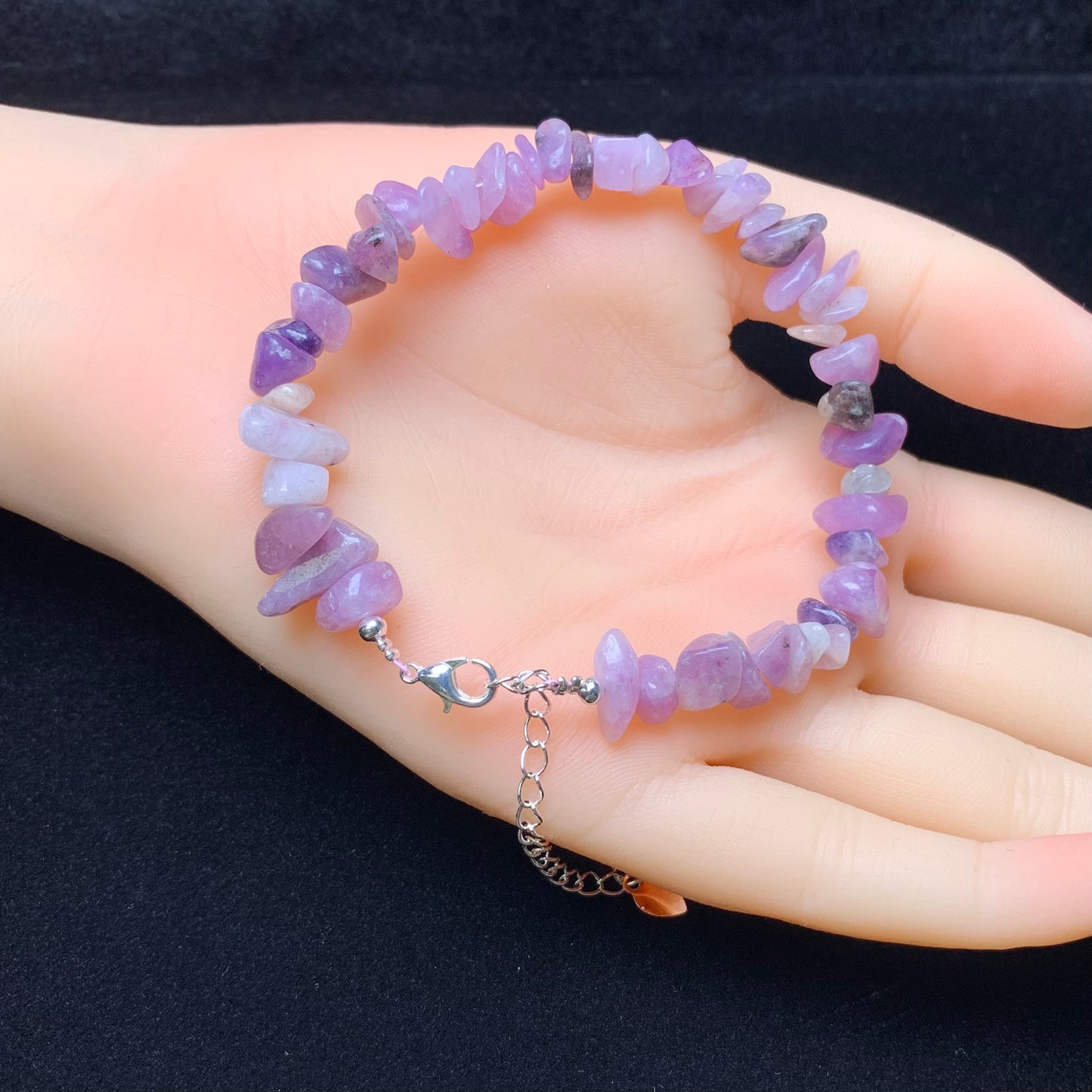 Purple mica chip bracelet 1pc(SL863)