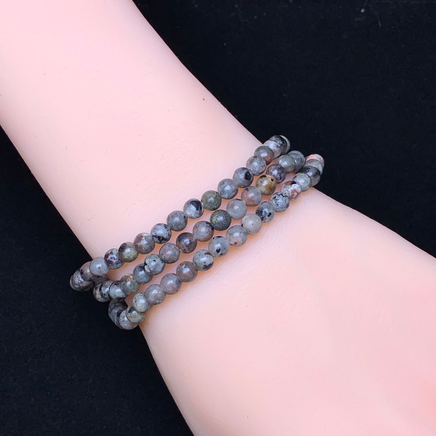 Yooperlite 3circle bracelet 4mm 1pc (SL749)