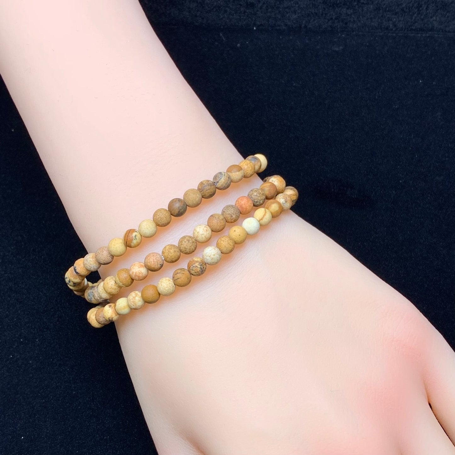 Matt Dentric Jasper 3 circle 4mm 1pc(SL764)