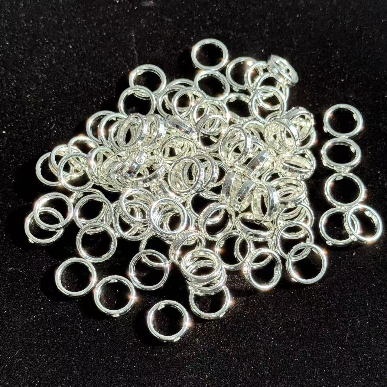 Silver round frame 100pcs ( inside9mm × outside12.5mm)