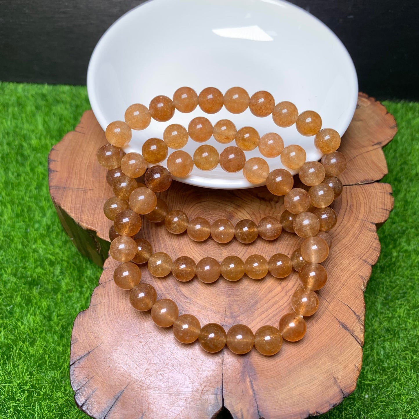 Orange Chalcedony(DYED) bracelet 8mm 1pc (SL125)