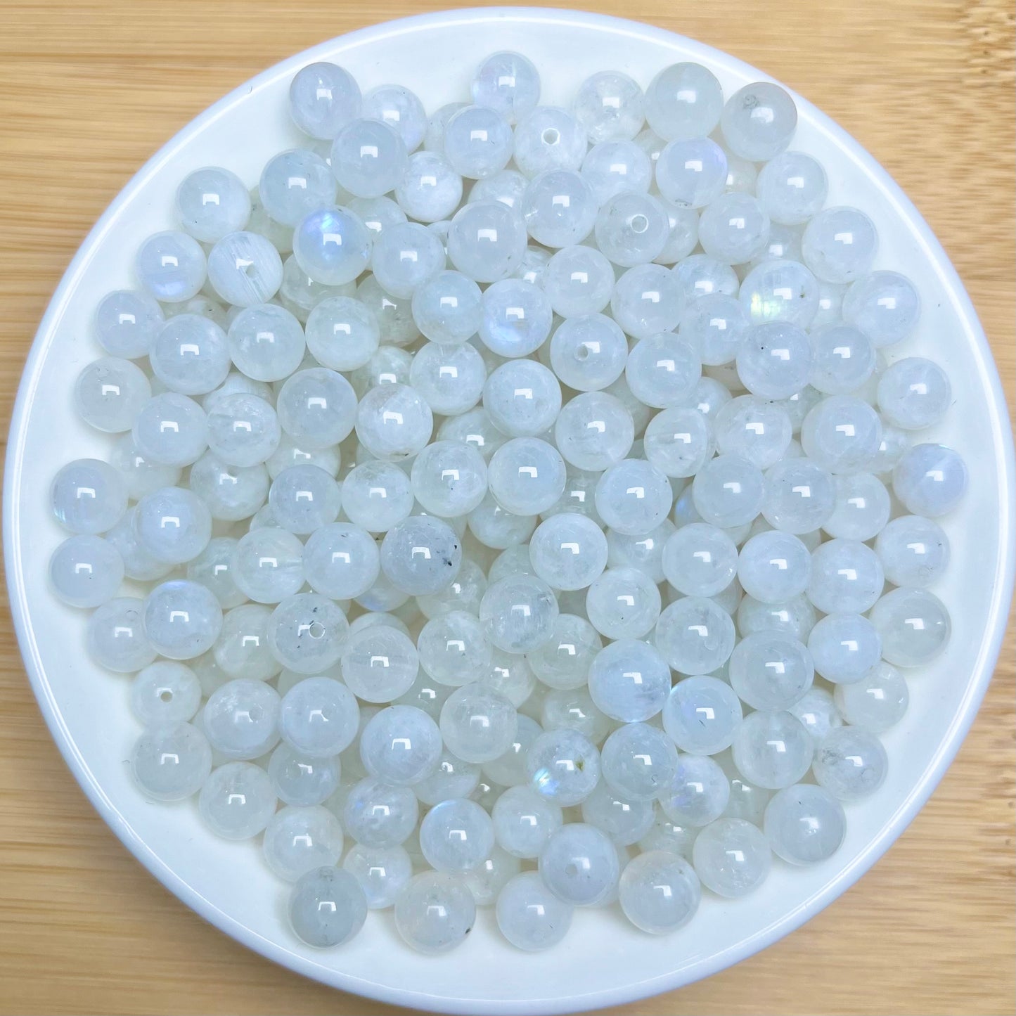 India White Moonstone(pickling free)168pcs 6mm 1 bowl (VIP110)