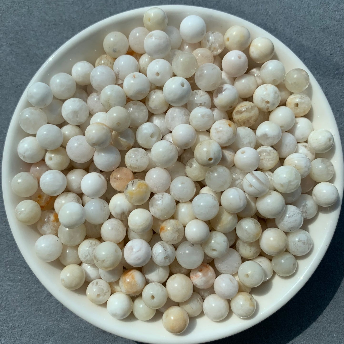 Snowflake Garden Quartz bead 145pcs 7mm/ 1 bowl- (NAT39)