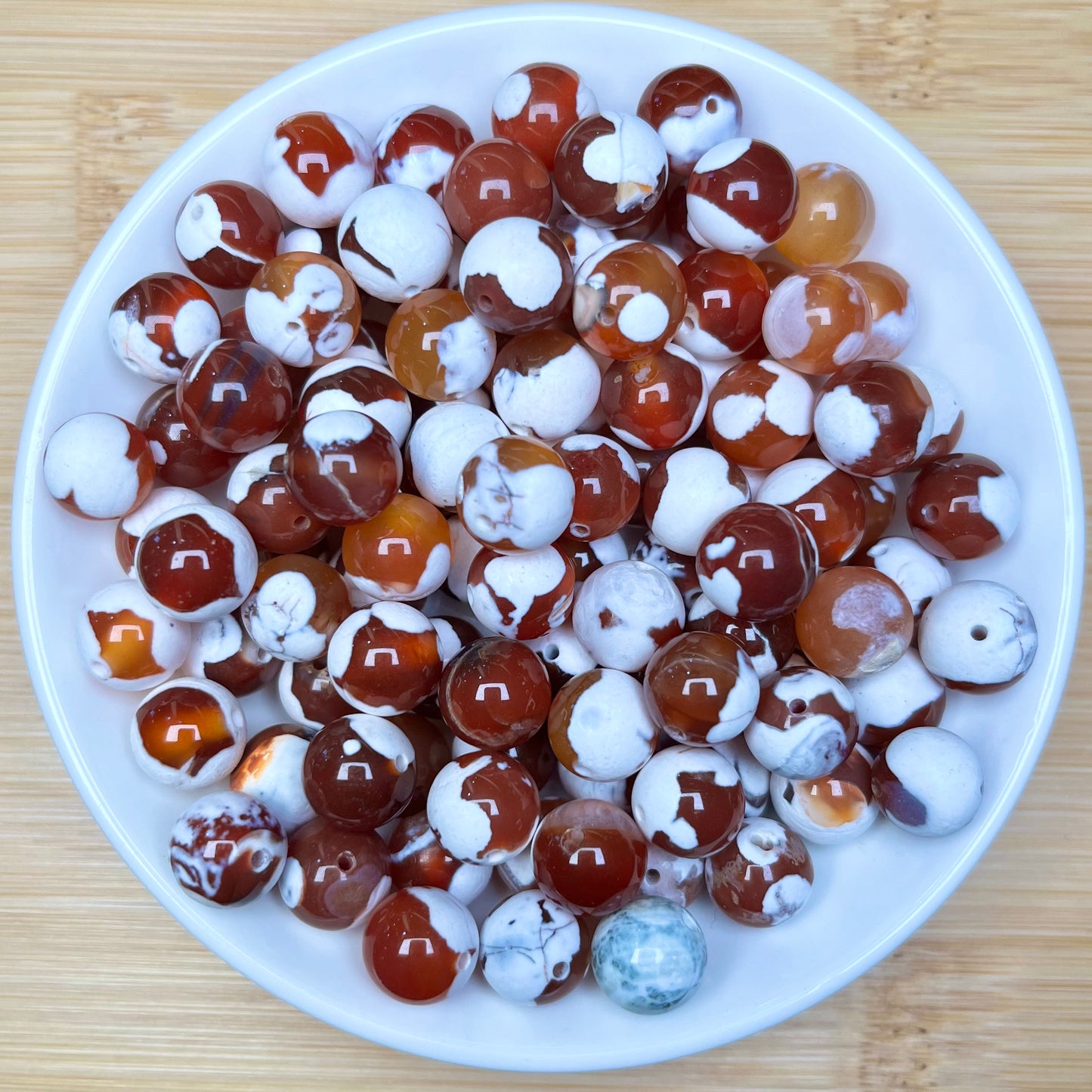 Fire Agate bead 108pcs_ 1 bowl 10mm(TEN66)