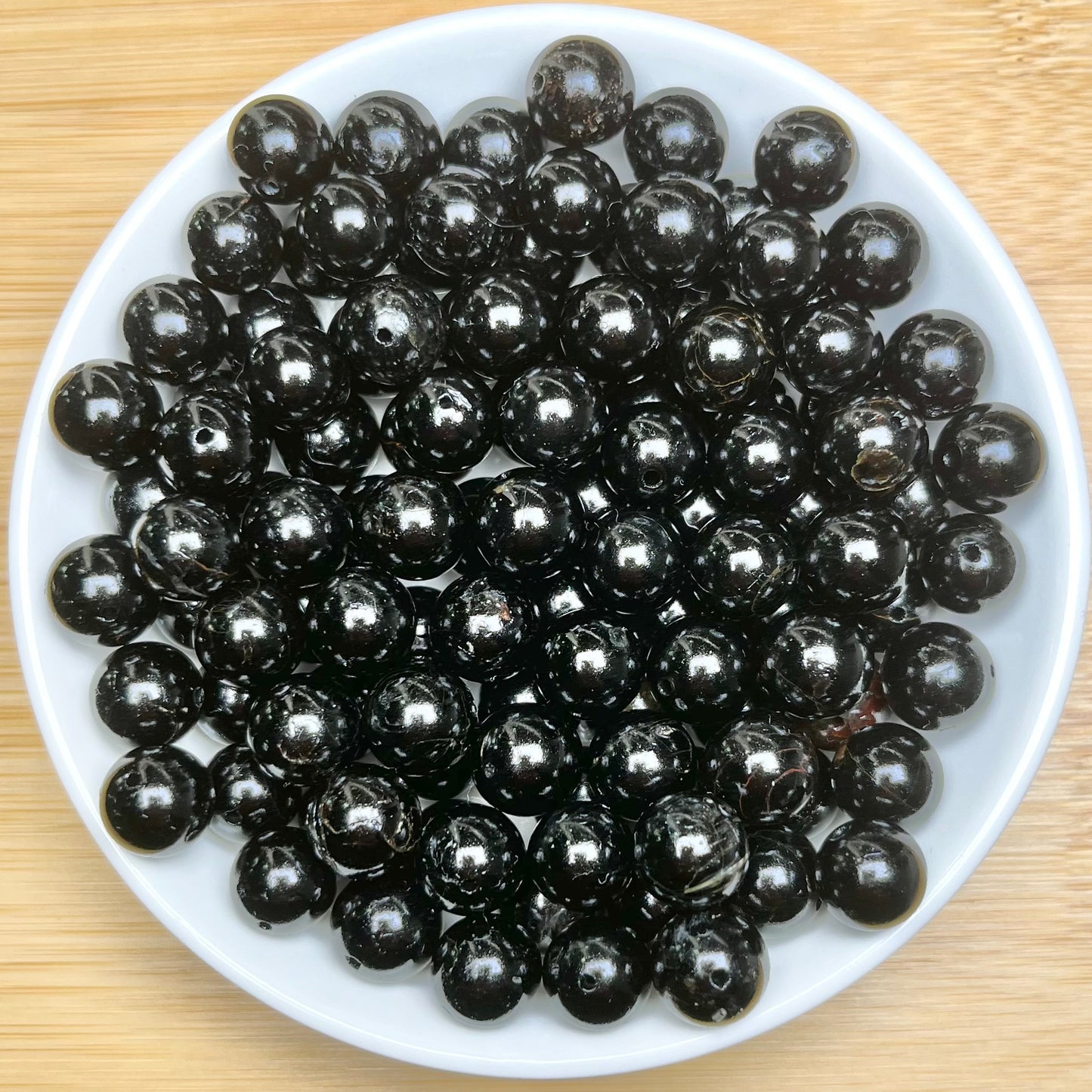 Black tourmaline 10MM bead 108pcs_ 1 bowl 10mm(TEN63)