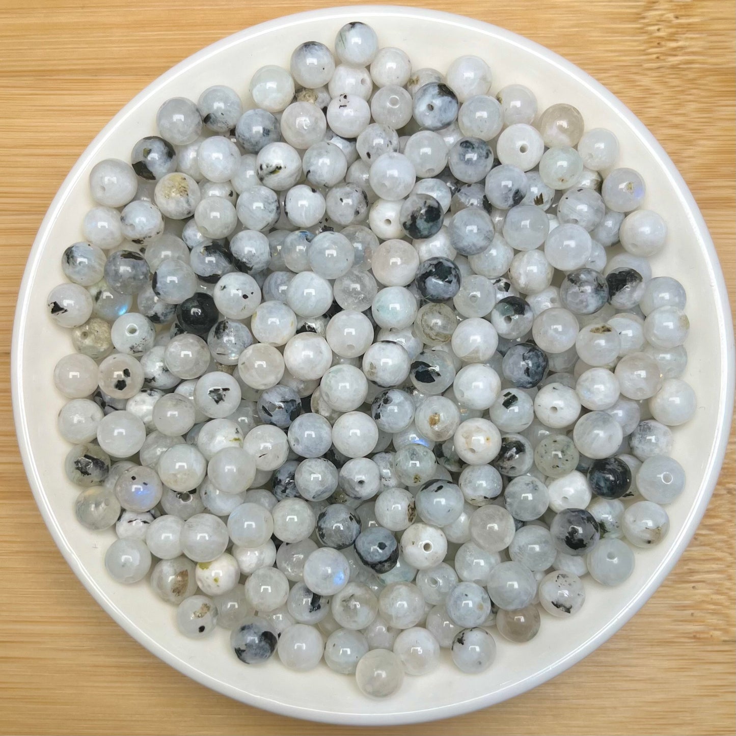 Rainbow moonstone bead 168pcs_ 1 bowl 6mm(VIP53)