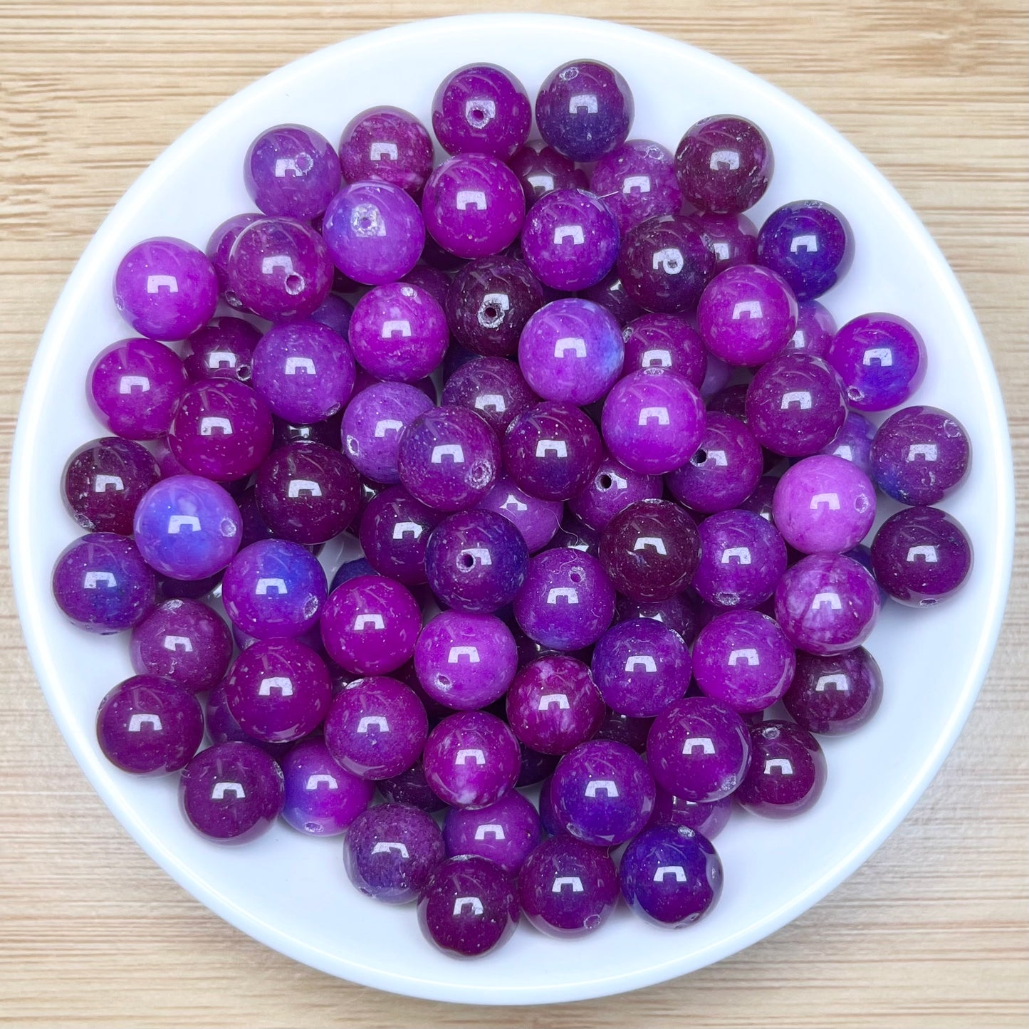Shugilite Chalcedony(DYED)bead 108pcs_ 1 bowl 10mm(TEN46)