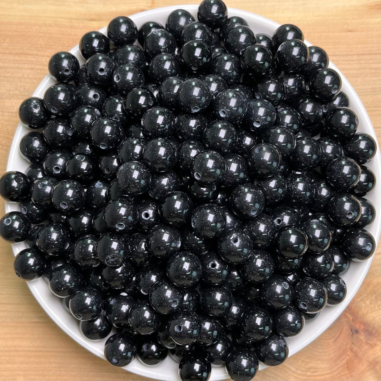 Black obsidian BUY 1 GET 1 FREE bead 132pcs_ 8mm 1 bowl(BOGO5)