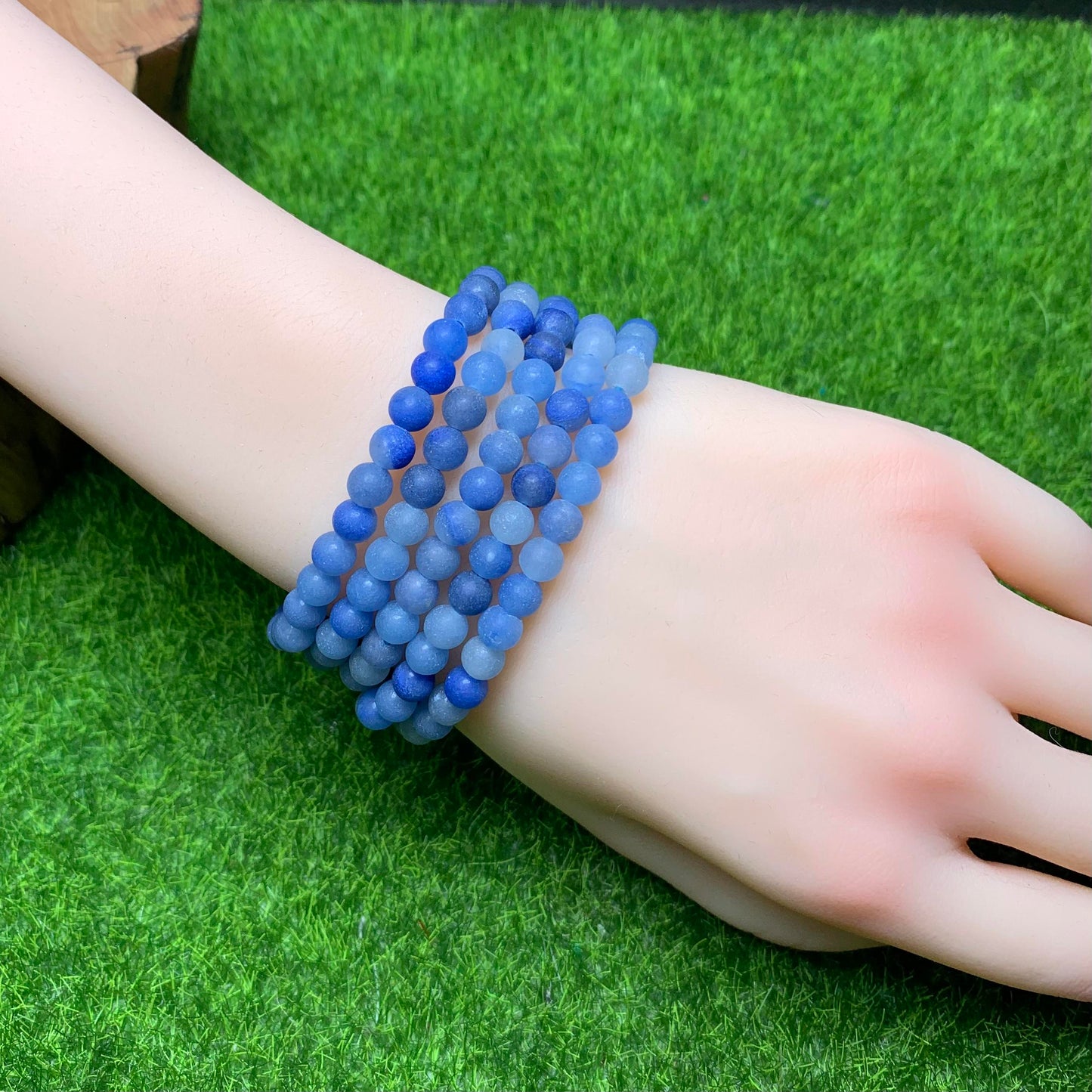 Matt Blue Aventurine bracelet 6mm 1pc(SL22)