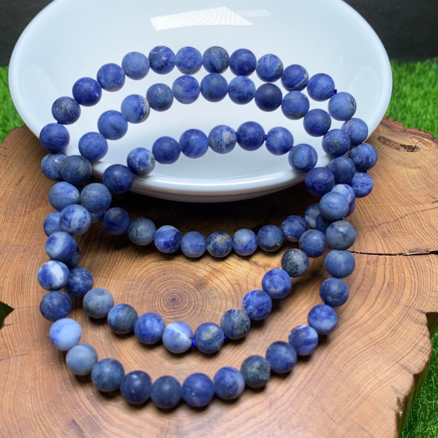 Matt Sodalite bracelet 6mm 1pc (SL54)