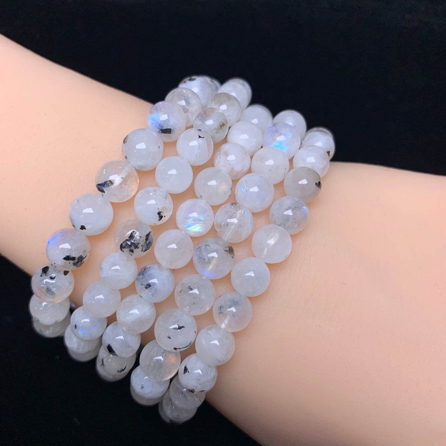 Rainbow Moonstone bracelet 7mm 1pc(SL190)