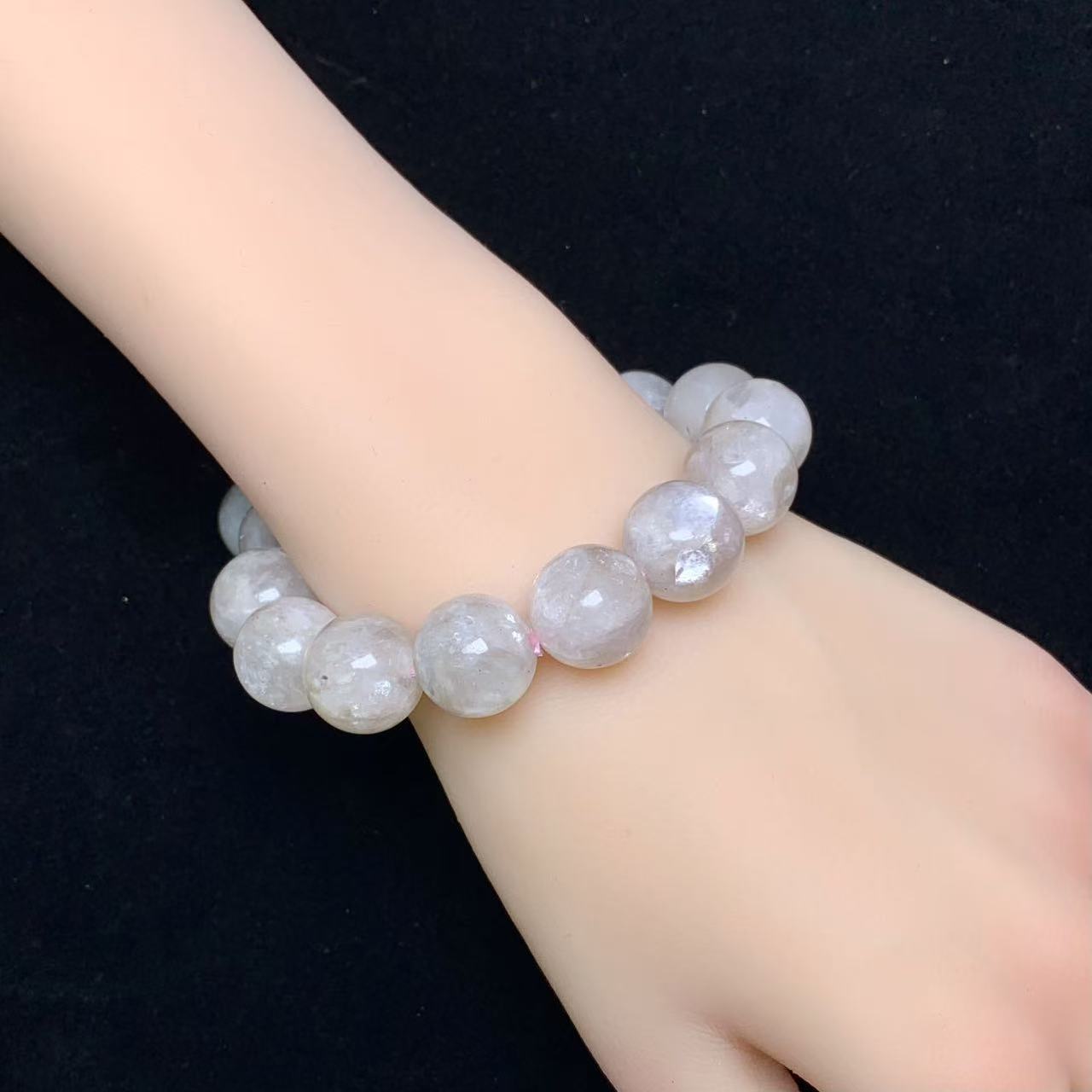 Pink Emerald Quartz bracelet 13mm 1pc (SL925)