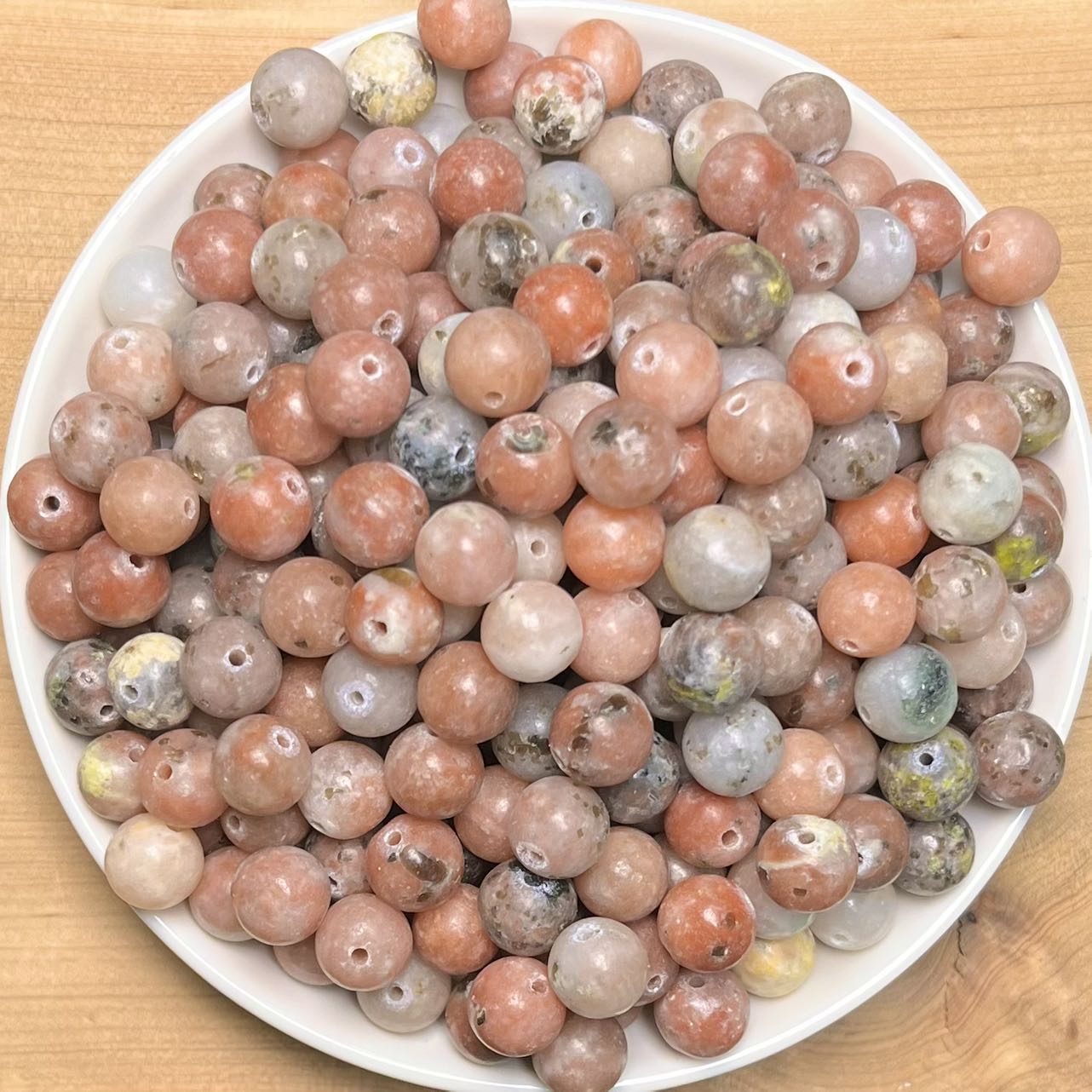 Golden Mica BUY 1 GET 1 FREE bead 132pcs_ 8mm 1 bowl (BOGO56)