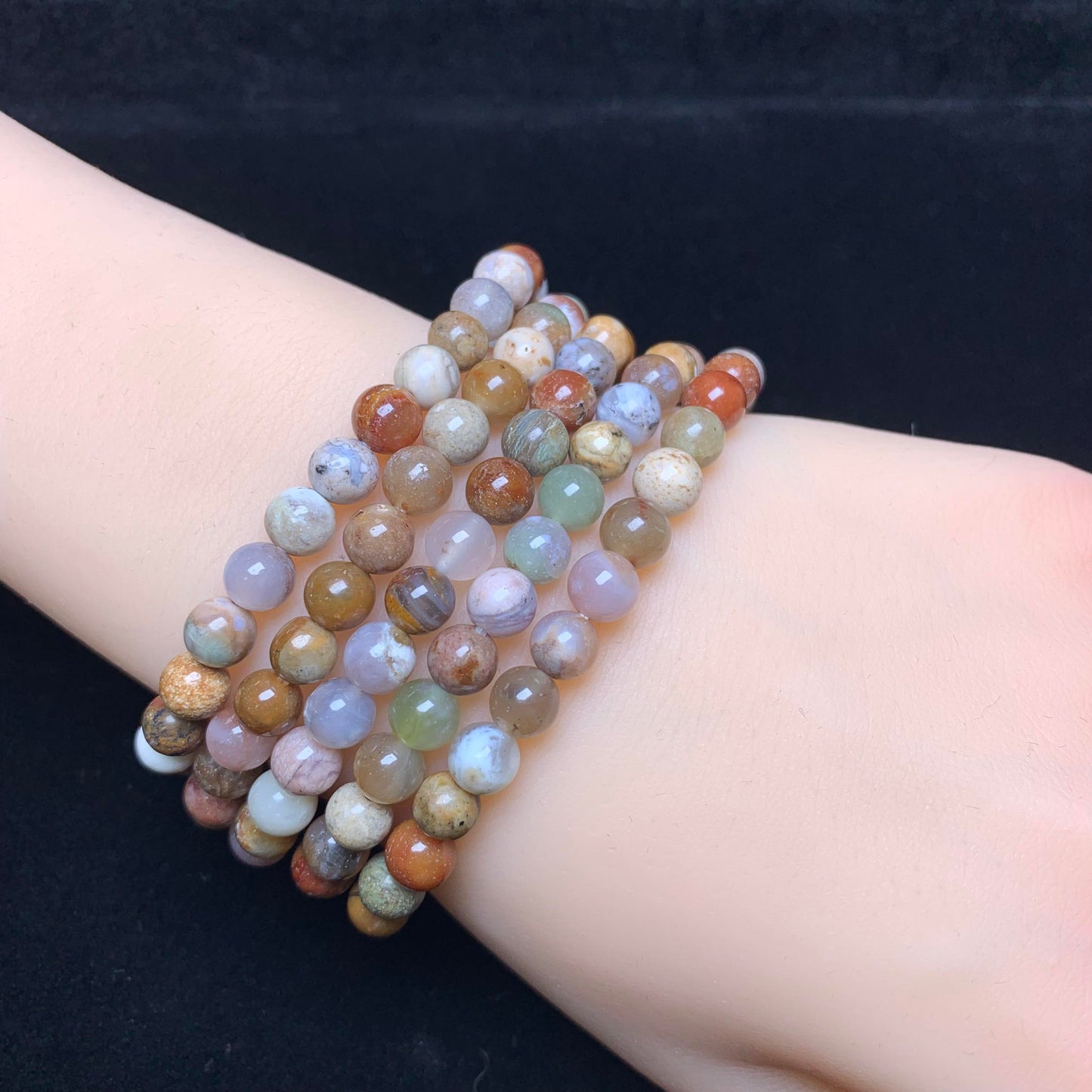 Green opal bracelet 6mm 1pc(SL41)