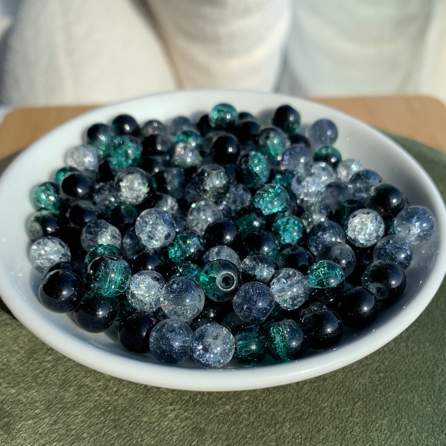 Glass Tropical Rainforest 8mm BOGO 132pcs/bow——BUY 1 GET 1 FREE bead (BOGO111)