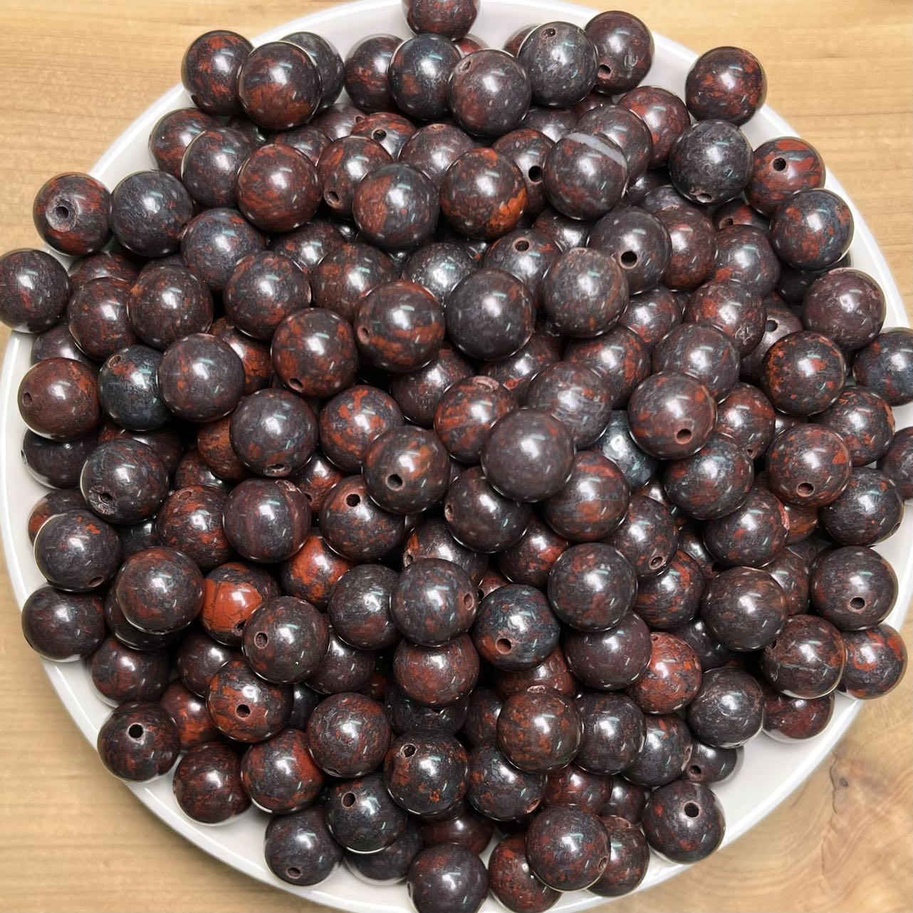 Chicken Blood Jasper BUY 1 GET 1 FREE bead 132pcs_ 8mm 1 bowl(BOGO70)
