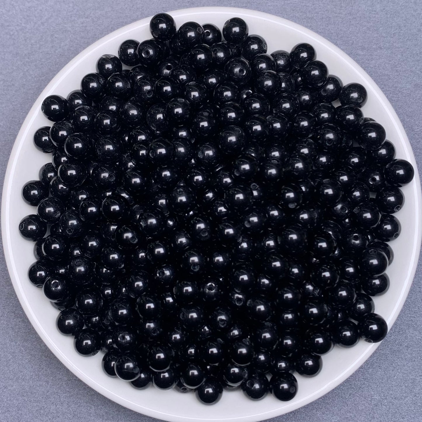 Black obsidian BUY 1 GET 1 FREE crystal bead 168pcs_ 1 bowl 6mm(BOGO86)