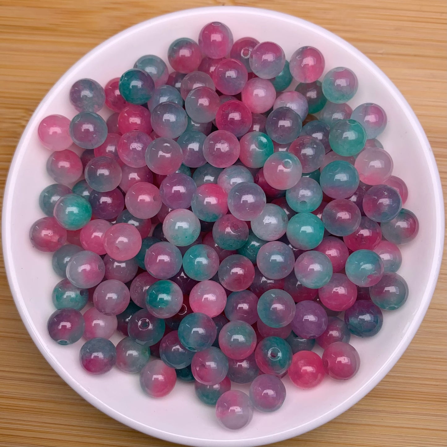 Gladiolus Chalcedony BUY 1 GET 1 FREE bead 132pcs_ 8mm 1 bowl(BOGO39)