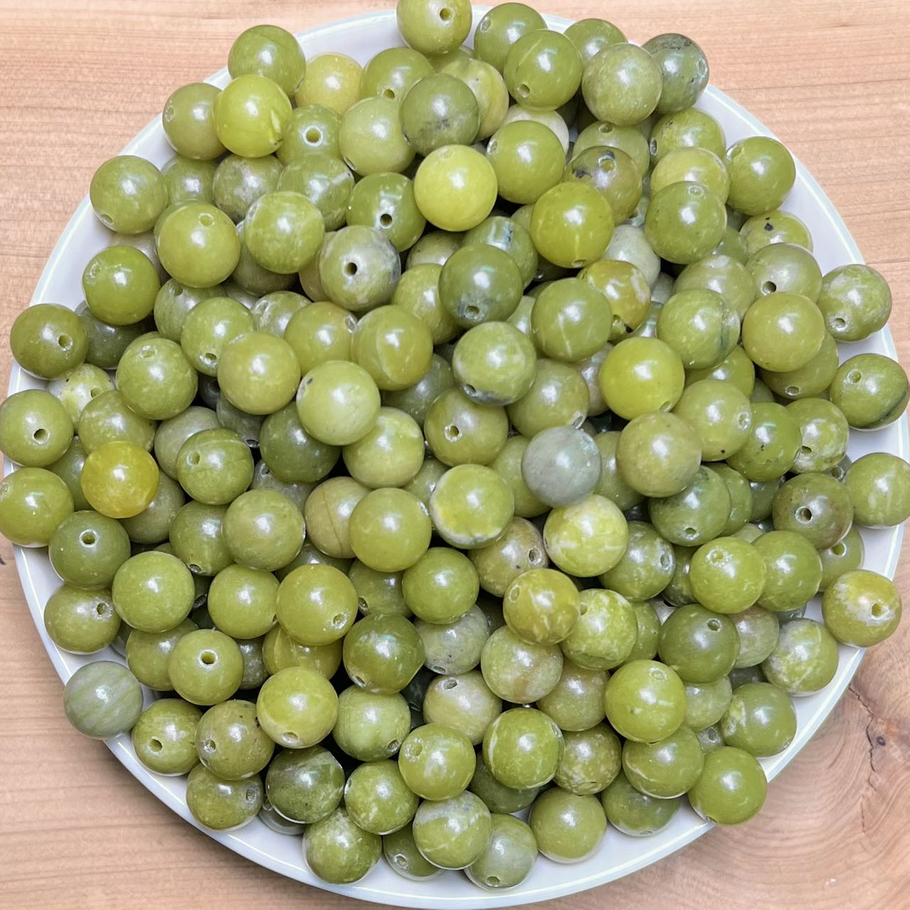 Green Jade BUY 1 GET 1 FREE bead 132pcs_ 8mm 1 bowl(BOGO13)