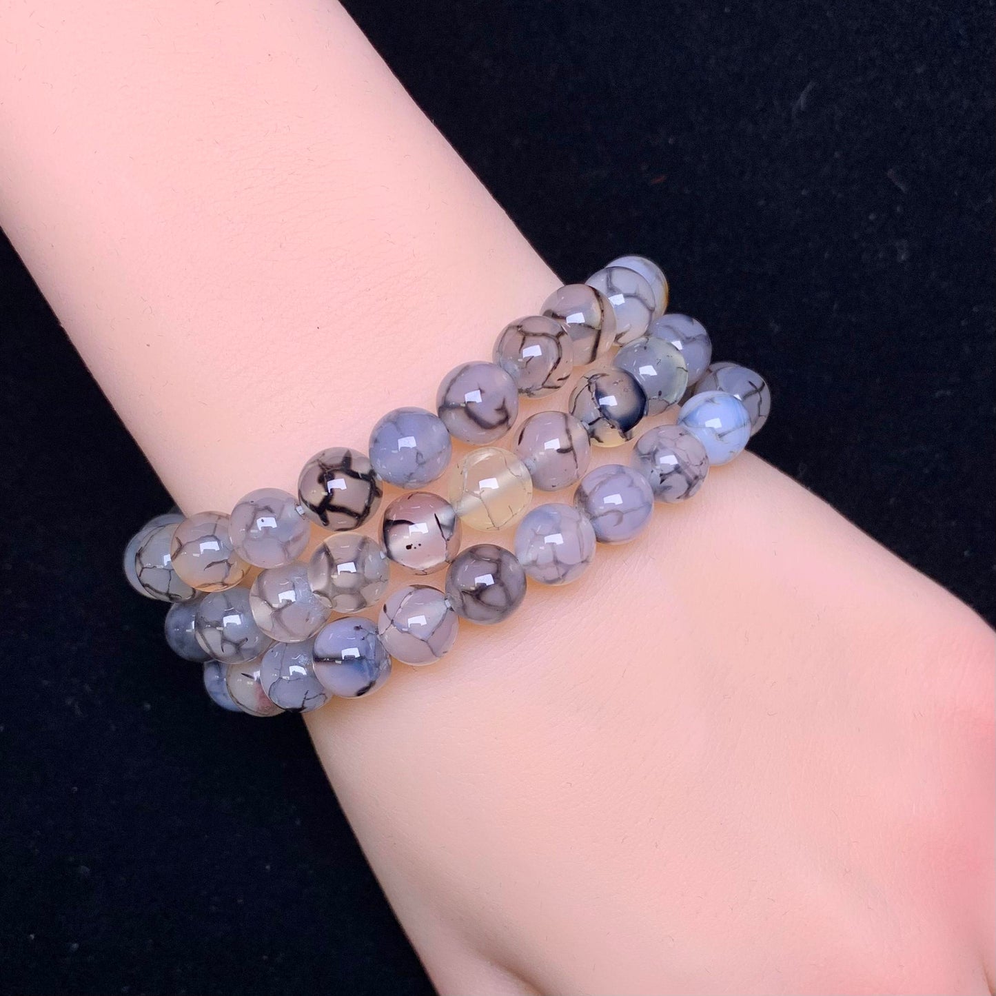 Dragon Vein Agate bracelet 8mm 1pc (SL131)