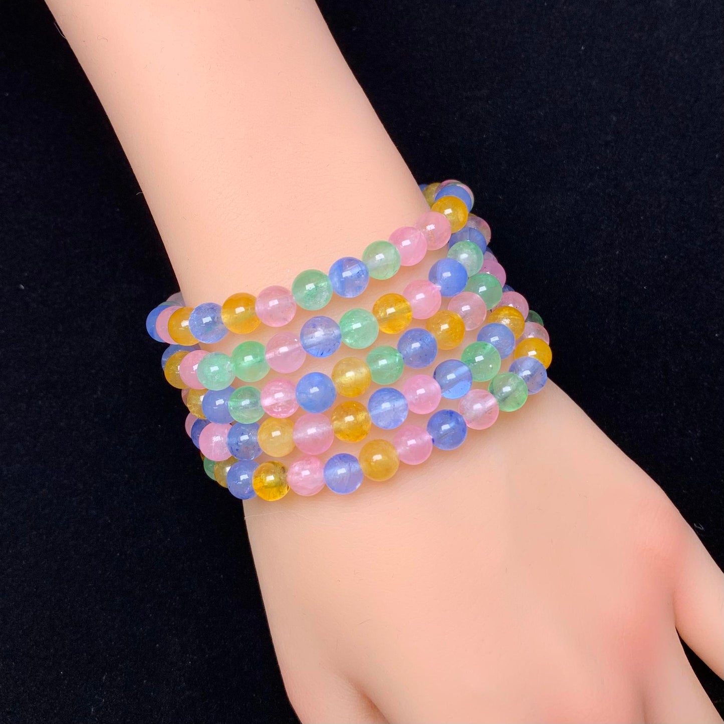 Dopamine Quartz (enhanced color) bracelet 6mm 1pc(SL1)