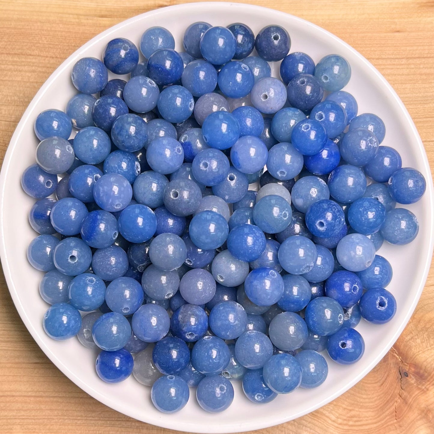 Blue Aventurine bead 132pcs_ 1 bowl 8mm(AVE1)