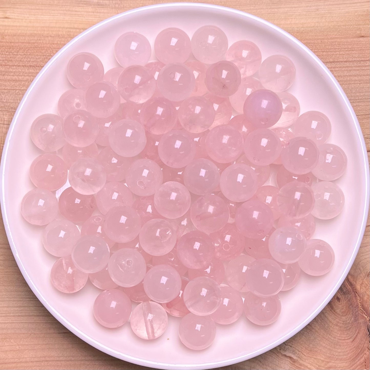Rose Quartz (enhanced)bead 108pcs_ 1 bowl 10mm (TEN25)