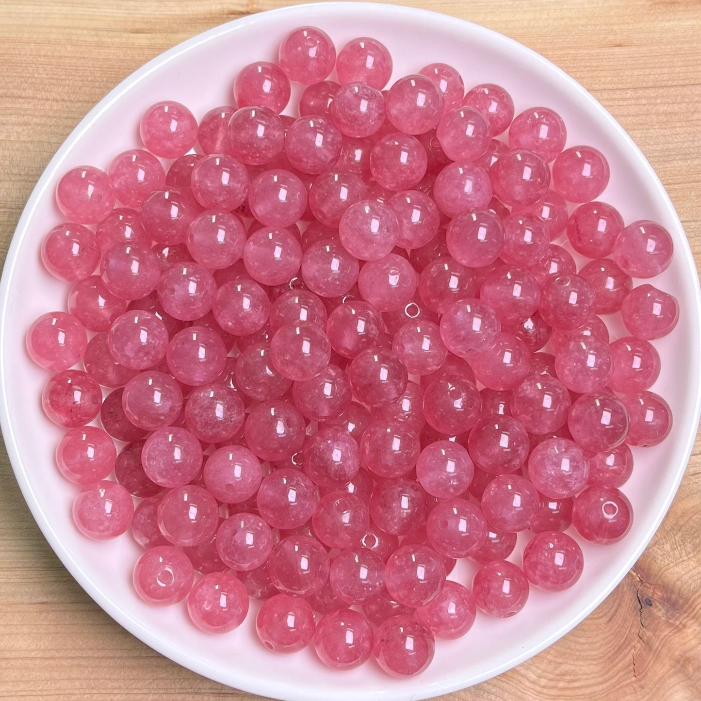 Raspberry Chalcedony(DYED) bead 132pcs_ 1 bowl 8mm(DYED21)