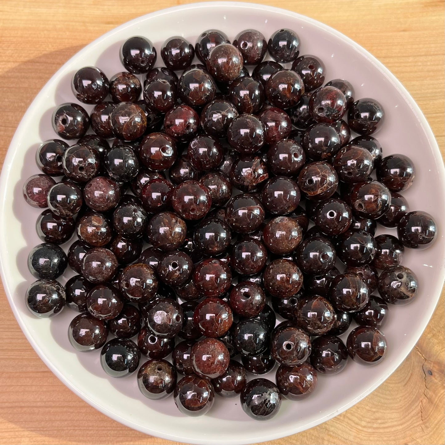 Garnet bead 132pcs_ 1 bowl 8mm(VIP9)