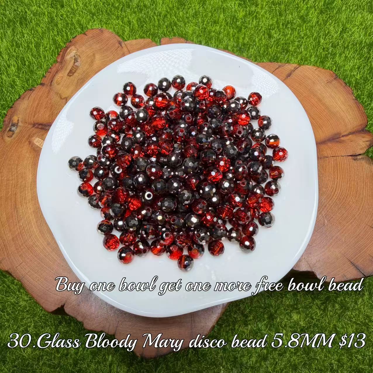 One bowl crystal bead- Felicity-can make 6pcs bracelets 8.22