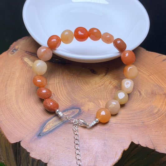 Red Aventurine freeform bracelet 1pc (SL825)