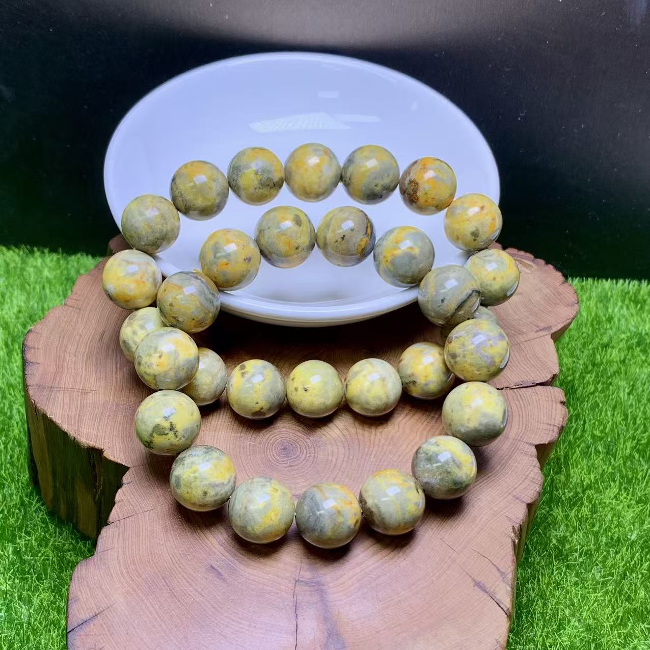 Bumblebee Jasper bracelet 1pc  （12mm-14mm）