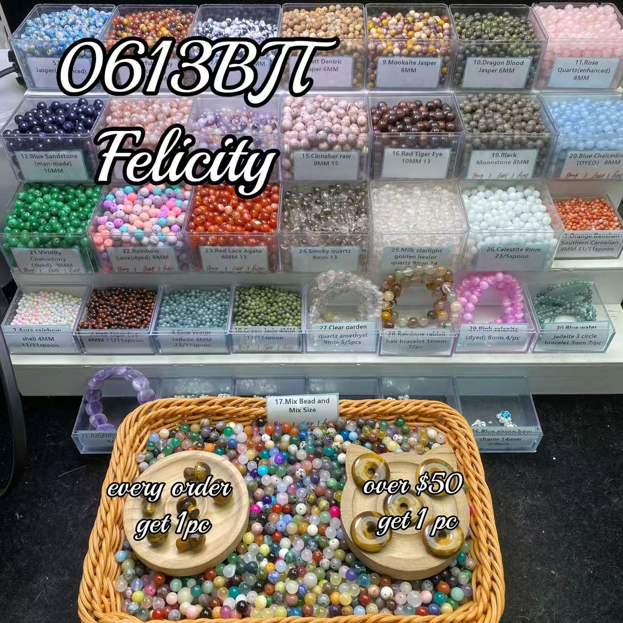 One bowl crystal bead- Felicity-can make 6pcs bracelets 6.13