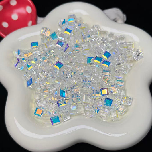 Angel Aura Cube Glass Bead 7mm(GL 2)