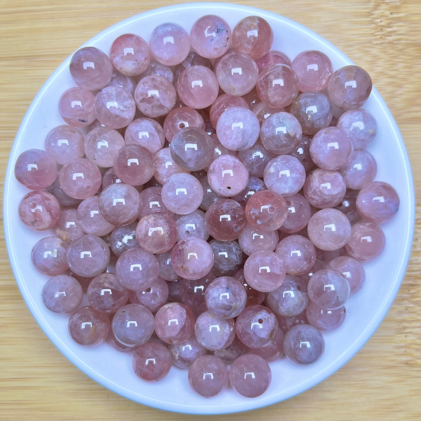 Madagascar rose quartz 10MM bead 108pcs_ 1 bowl 10mm（TEN64）