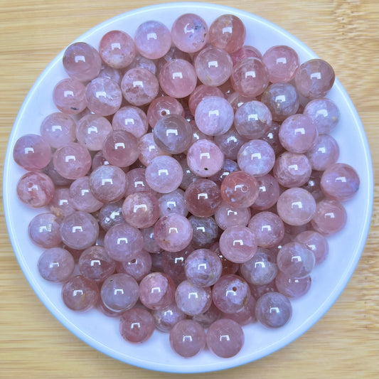 Madagascar rose quartz 10MM bead 108pcs_ 1 bowl 10mm（TEN64）