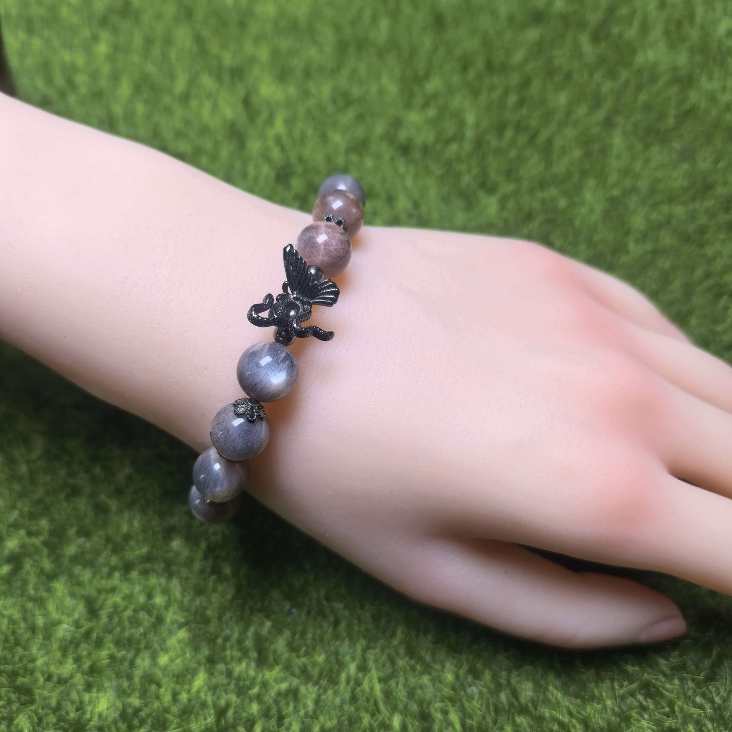 Schmetterling Mondstein Armband 1 Stk. (SL1090)